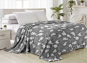 Плед із мікрофібри Велсофт Кіт Саймона сірий 160х210 см