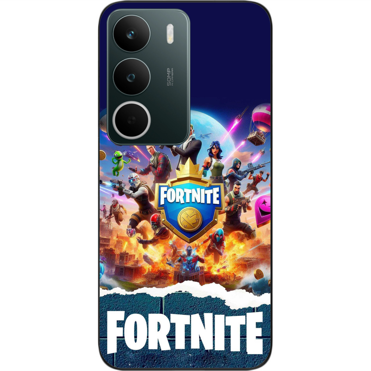 Силіконовий чохол Epik для Realme C71 4G з принтом Битва за острів Fortnite, фото 1