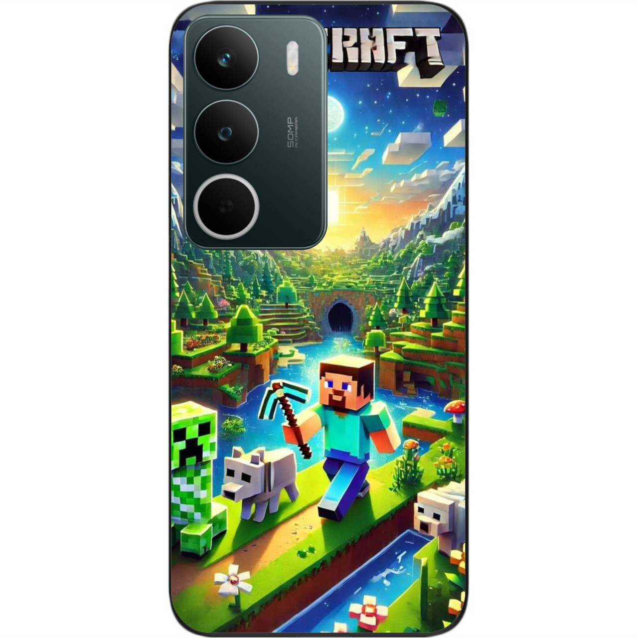 Чохол силіконовий Epik для Realme C71 4G з принтом Minecraft Пригода Стіва, фото 1