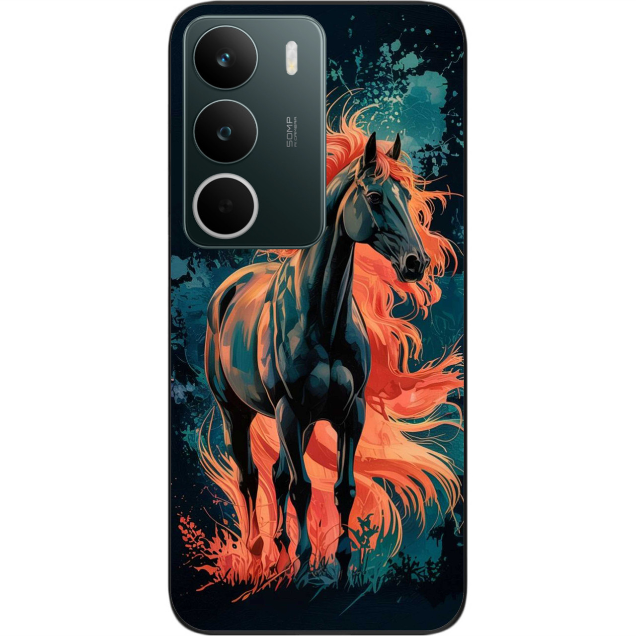 Силіконовий чохол Epik для Realme C71 4G з малюнком Вихор полум'я, фото 1