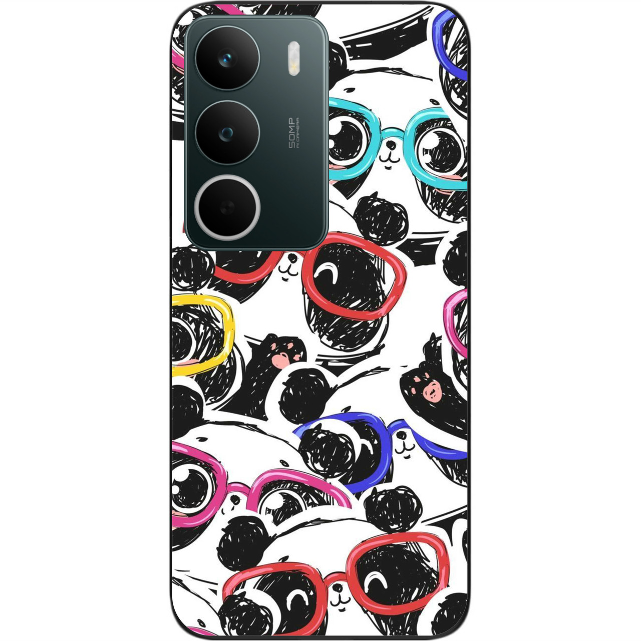 Чохол силіконовий Epik для Realme C71 4G з принтом Панда в окулярах, фото 1