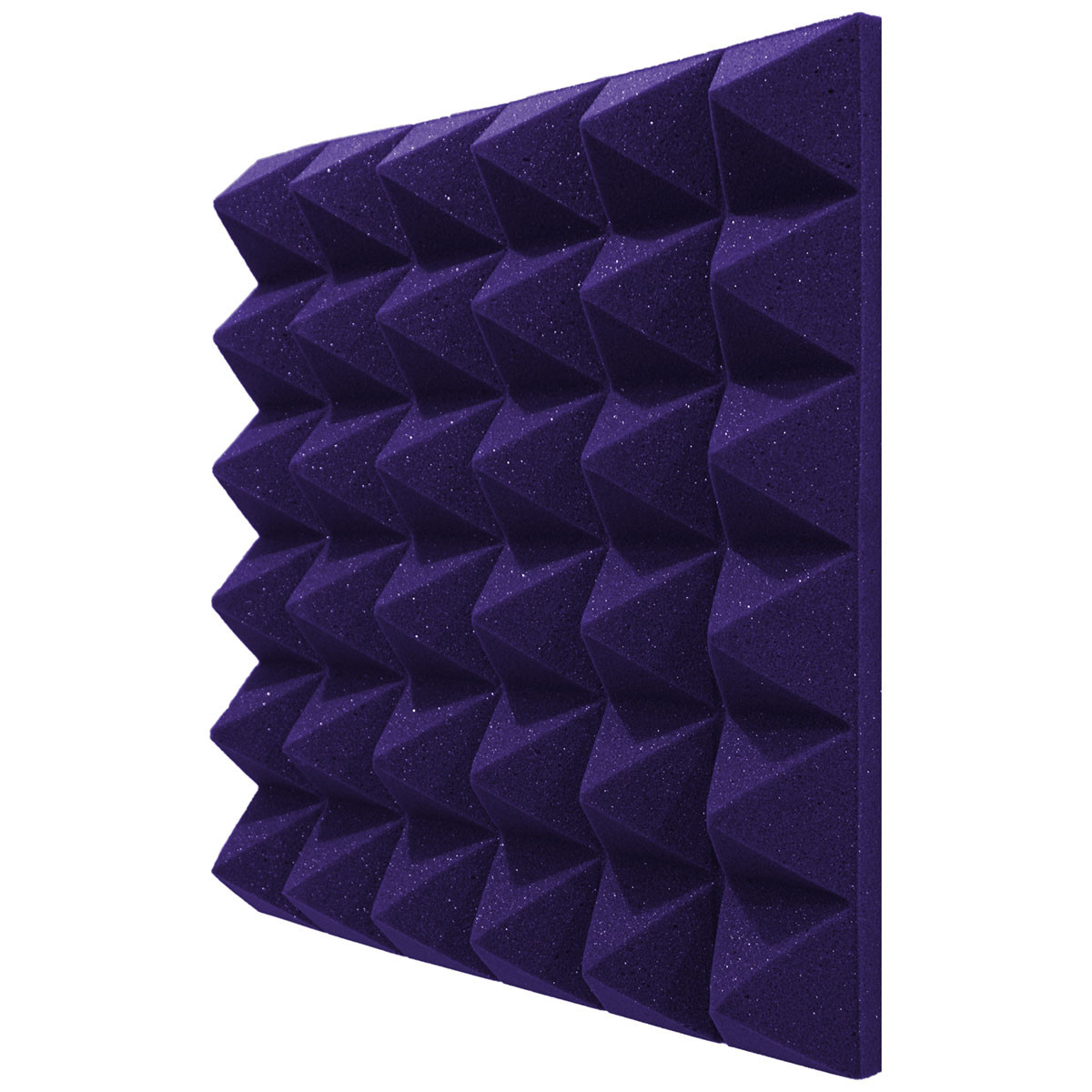 Панель Піраміда 600х600х100 мм з негорючого акустичного поролону EchoFom Brilliance, фіолетовий, фото 1