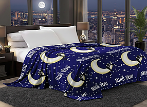 Плед із мікрофібри Велсофт Кіт на місяці 160х210 см