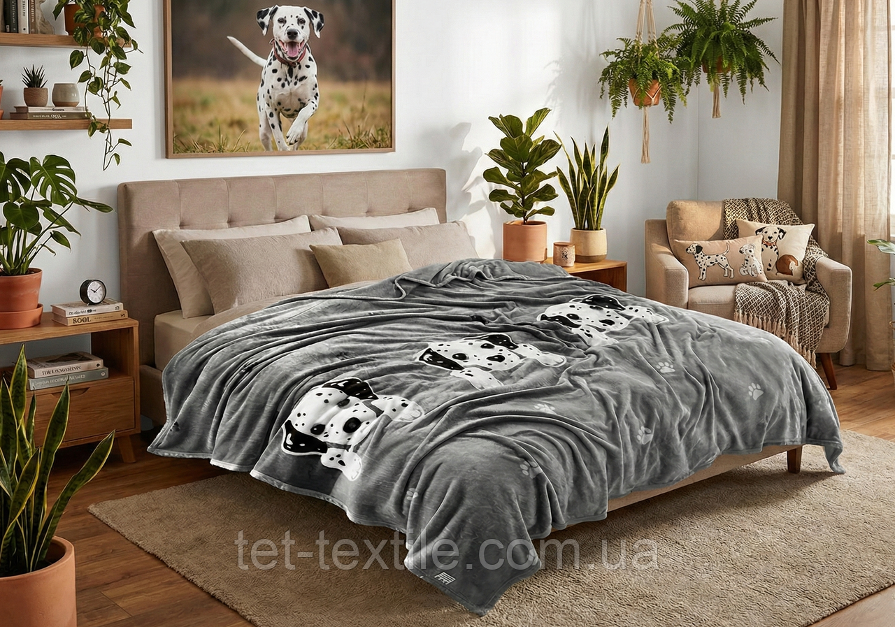 Плед з мікрофібри Велсофт Далматинець 220х240 см