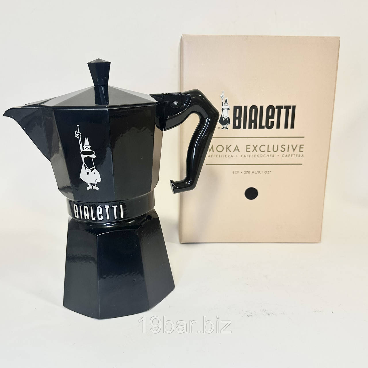 Кавоварка гейзерна Bialetti Moka Exclusive Black (6ч) 990009066, фото 1