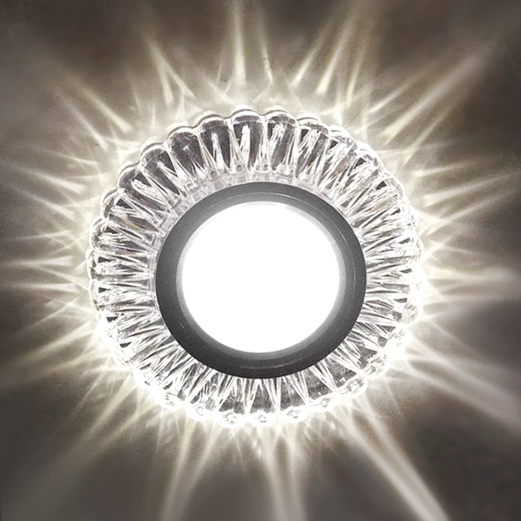 Світильник врізний точковий Feron 7301 з LED підсвіткою Ø97мм (врізний Ø60мм, глибина 60мм) під змінну лампу MR16 G5.3, фото 1