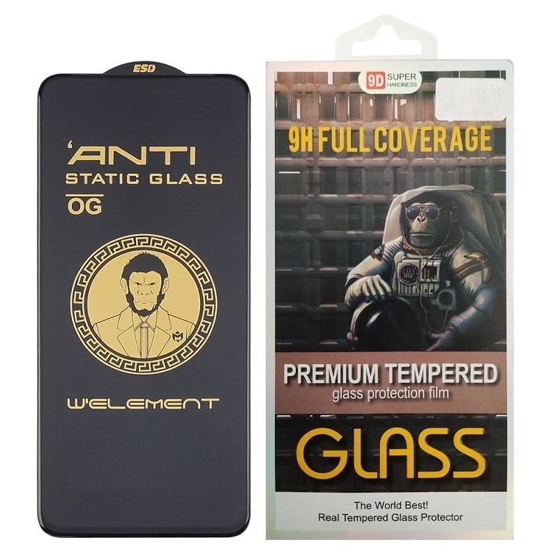 Захисне скло OG W'Element для Xiaomi 14T / 14T Pro, ESD Anti-Static, 9H, Full Glue, з чорною рамкою