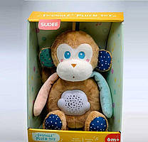 Нічник дитячий "Мавпочка", підсвічування, проєкція зоряного неба, звуки, мелодії, регулювання гучності, D 1037