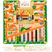 Розвиваюча гра сортер Магнітний Лабіринт з кульками та стілусом  Різнокольоровий Хіт продажу!