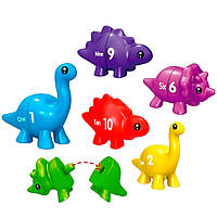 Розвиваюча гра сортер Монтессорі Поєднай динозавра  Різнокольоровий Хіт продажу!