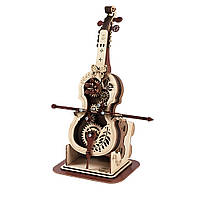 3D-пазл із дерева модель музична Віолончель на 310 деталей  Бежевий Хіт продажу!