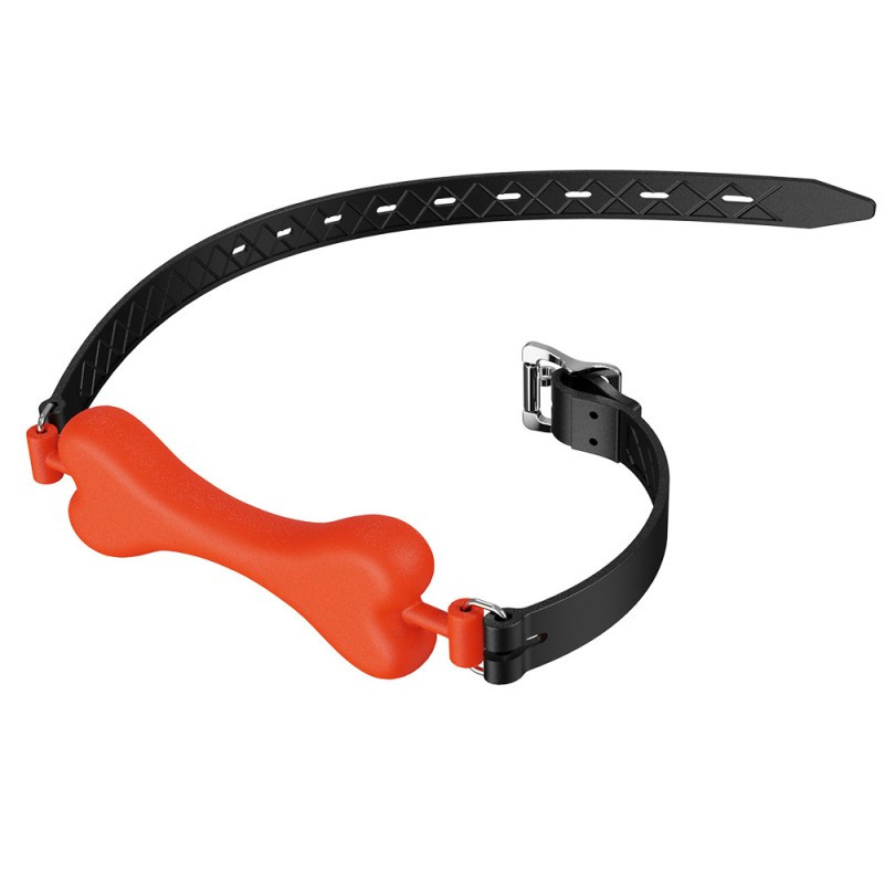 Кляп силіконовий, фіксатор рота Silicone Ball Gag червоний з регульованим ремінцем, фото 1