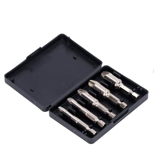 Набір екстракторів 5 шт. для вилучення уламків гвинтів, сталь HSS 4241 Без бренда, фото 1