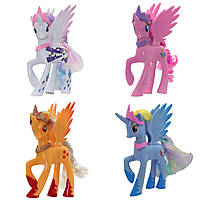 Набір іграшок 4в1 Мій Маленький Поні Принцеси: Пінкі Пай, Веселка Деш, Раріті, Еплджек, 14 см, My Little Pony