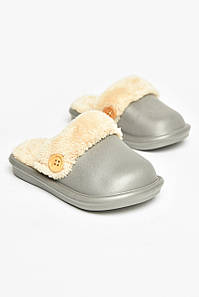 Капці дитячі сірого кольору на хутрі 209039P