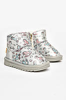 Угги детские для девочки серого цвета 209063P