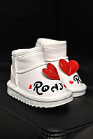 Угги детские для девочки белого цвета 209069P