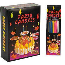 Набір свічок для торта 10-88 довгі 24 шт MZOPT