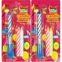 Набір свічок для торта 10-94 музичні, 3 штуки MZOPT