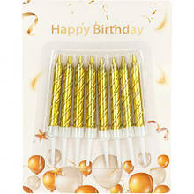 Набір свічок для торта "Золото" спираль MZOPT