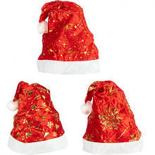 Шапка Діда Мороза із зірочками 6241-2 MZOPT