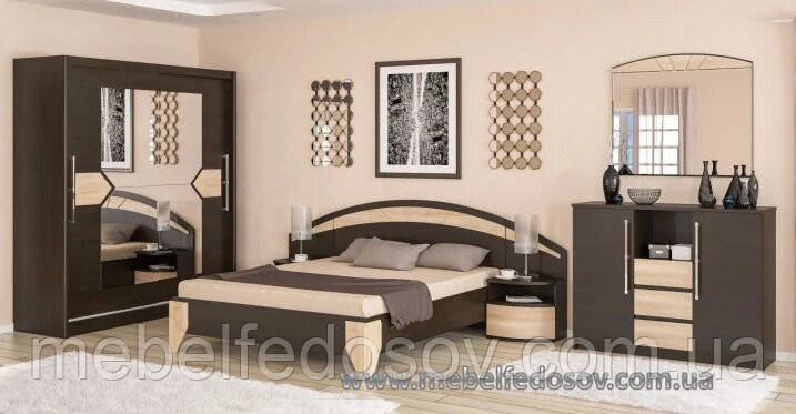Набір для спальні Аляска (Мебель-Сервіс) венге темний, фото 1
