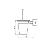 Щітка для унітаза Аква Родос Gloria 8129 скло, фото 2