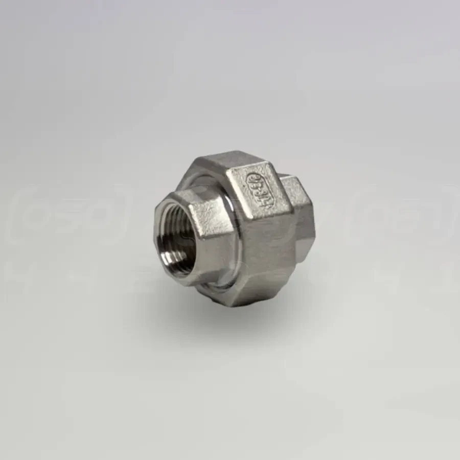 Американка внутрішня-внутрішня нержавіюча Ду10 (3/8") н/ж сталь AISI304, прокладка PTFE, Class 150, BSP, фото 1