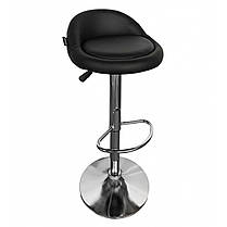 Барний стілець / крісло Bonro B-075 чорний зі спинкою та підніжкою для кухні бару бару салону, фото 3