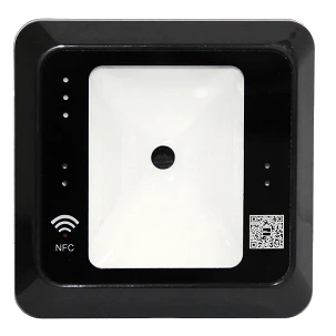 Зчитувач QR-кодів ZKTeco QR50BM мультиформат для контролю доступу з підтримкою Wiegand та RS485, читання RFID карт, діапазон 360°