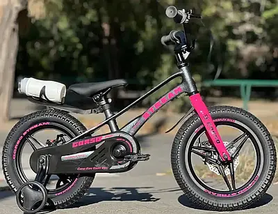 Дитячий велосипед 14" Corso Stream SM-14154 на зріст 95-105 см чорно-рожевий