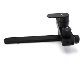 Змішувач для ванни MILLZ чорний MRS-AL-F10 (black) , поворотний вилив, алюміній, комплект душу, фото 3