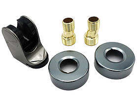 Змішувач для ванни MILLZ срібло MRS-AL-F10 Silver, поворотний вилив, алюміній, комплект душу, фото 3