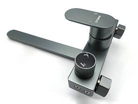 Змішувач для ванни MILLZ срібло MRS-AL-F10 Silver, поворотний вилив, алюміній, комплект душу, фото 4