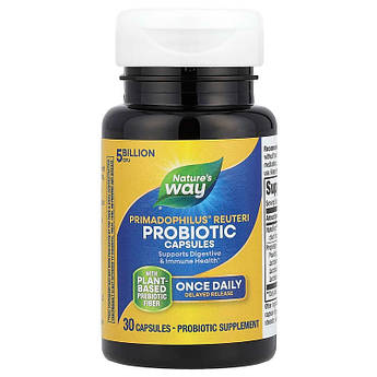 Пробіотики 5 млрд Nature's Way Primadophilus Reuteri Probiotic 30 капсул