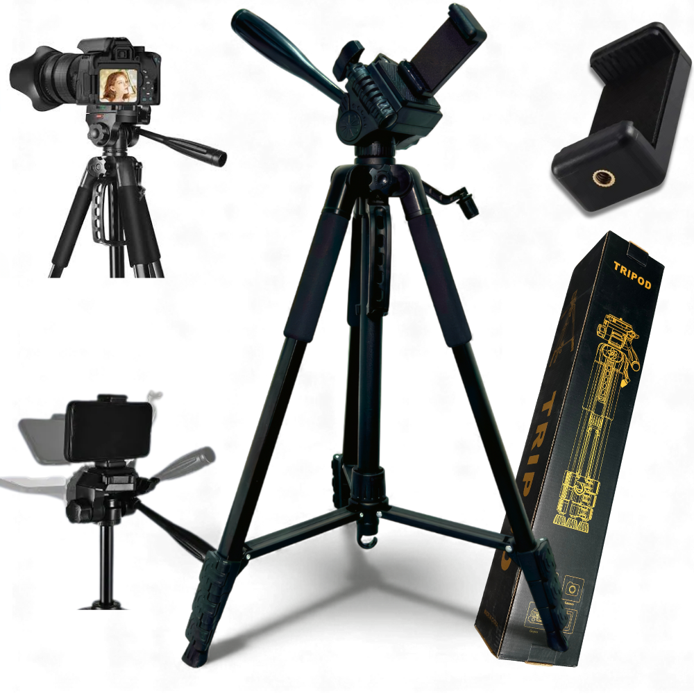 Штатив для телефона і камери фотоапарата з тримачем для смартфона з поворотною головкою Tripod Pro 180 см, фото 1
