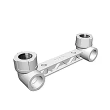 Планка під змішувач PPR 20х1/2" ВР ASCO, колір сірий