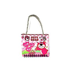 Блокнот на спіралі "Сумочка-Ведмедик" 9*11,5см, 70 аркушів. 4 вида. WZ-002