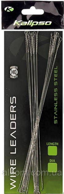 Набір повідків Kalipso струна 20см 0.4мм 10 штук, фото 1