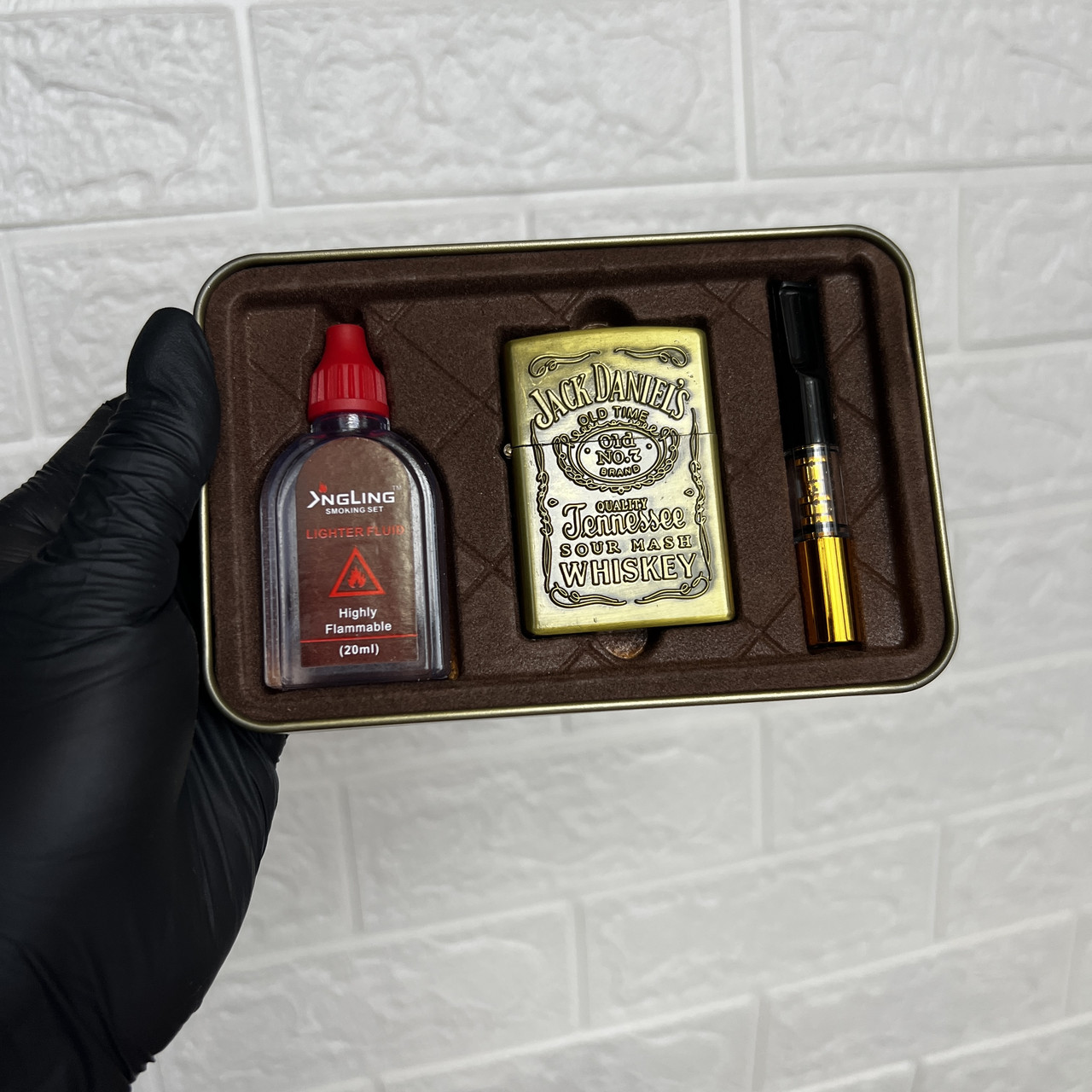 Подарунковий набір з бензиновою запальничкою №4724, фото 1