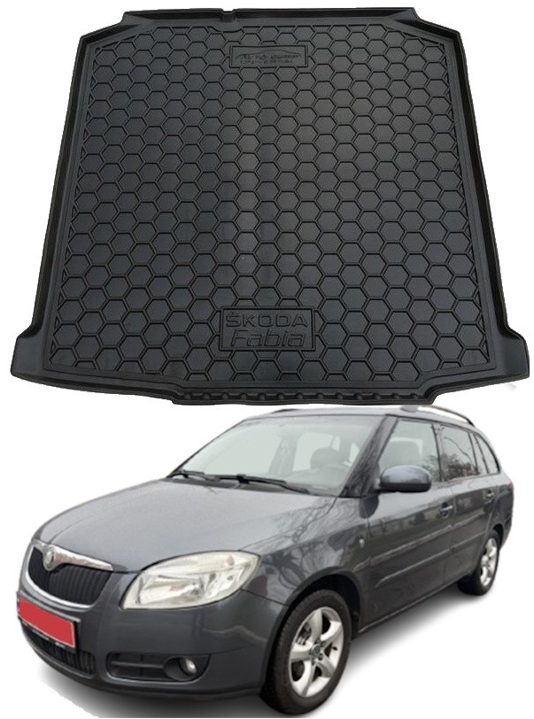 Ковер багажника SKODA Fabia ll (2007-н.в.) (универсал) (Avto-Gumm) - Коврик багажника Шкода Фабия 2