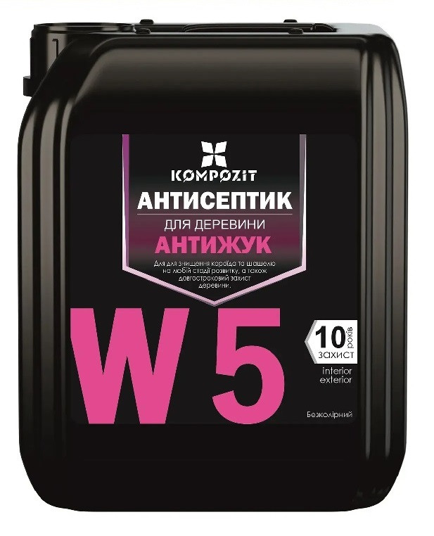 Kompozit Антисептик Антижук для захисту деревини W5, 1 л, фото 1