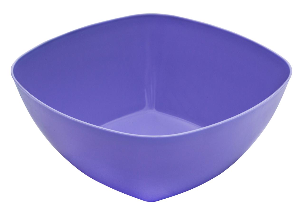 Миска пластикова харчова 1,5 літра квадратна 20*20*8 см (Юніпласт), фото 1