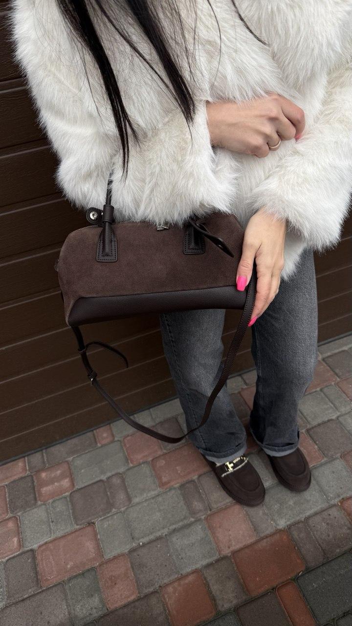 Сумка жіноча, коричнева, фото 1