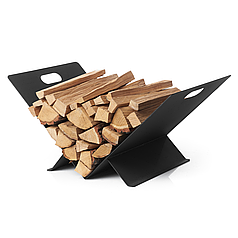 Дровник Vican Line 65x38x32 см металевий чорний (91003)