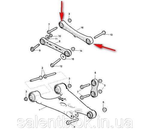 Сайлентблок Tesla Model X важеля (ПІД ДАТЧИК) задньої підвіски 44 mm (2015-2021р), фото 1