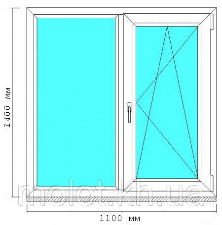 Металлопластиковое окно в кухню, 5- ти этажка кирпичная "Хрущёвка" - фото 2 - id-p481484668
