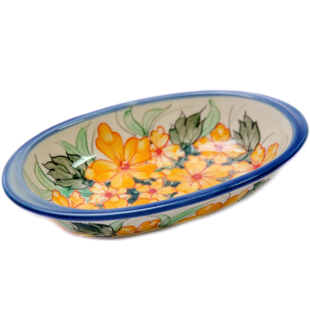 Піала овальна з вушками 20 Жовта Орхідея. OUTLET