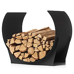 Дровник Vican Arc 65x38x55 см металевий чорний (91009)