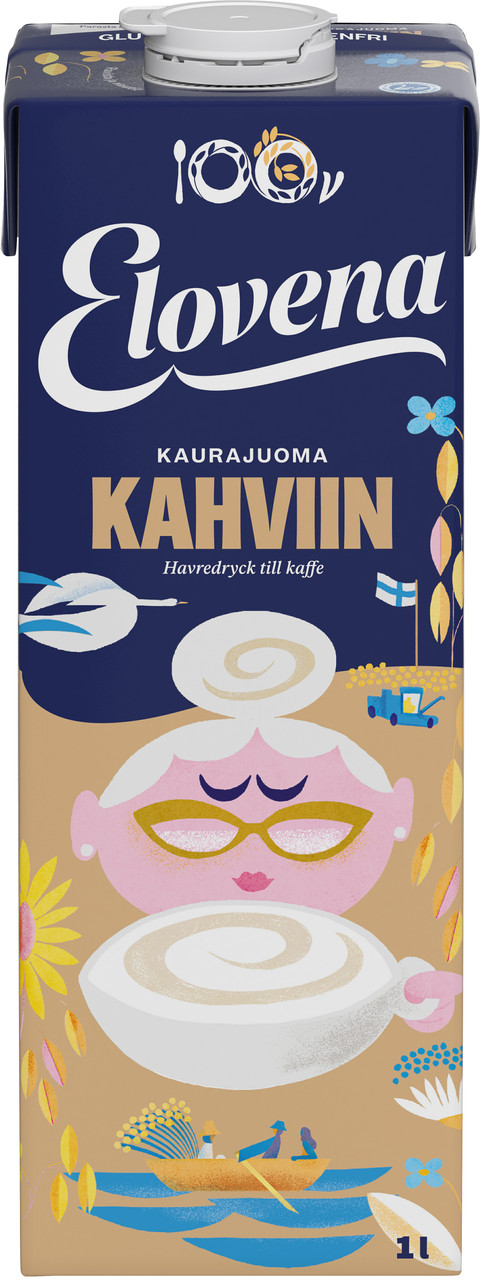 Упаковка Вівсяне молоко до кави ELOVENA Barista 3% 1 л, (10 шт/ящ), фото 1